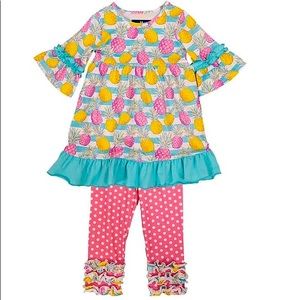 NWT SIMPLY SOUTHERN KENTUCKY PINEAPPLE SET 12-18 months